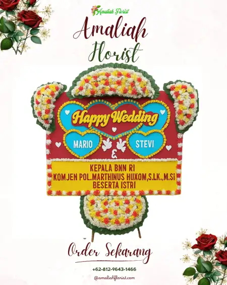 Papan Bunga Pernikahan cigedug